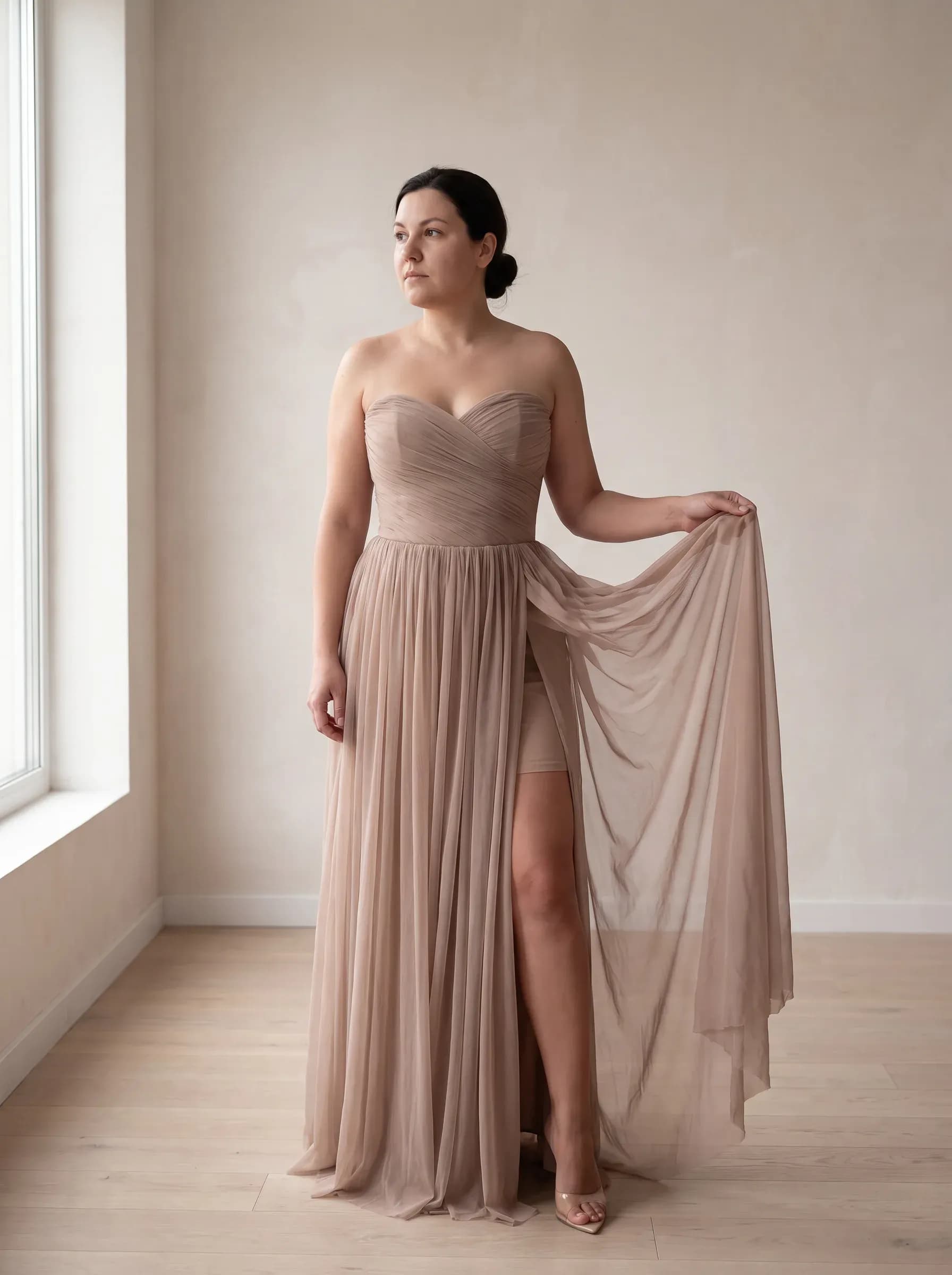 Dress with Corset Bodice and Draping, שמלת ערב, תצלום 2