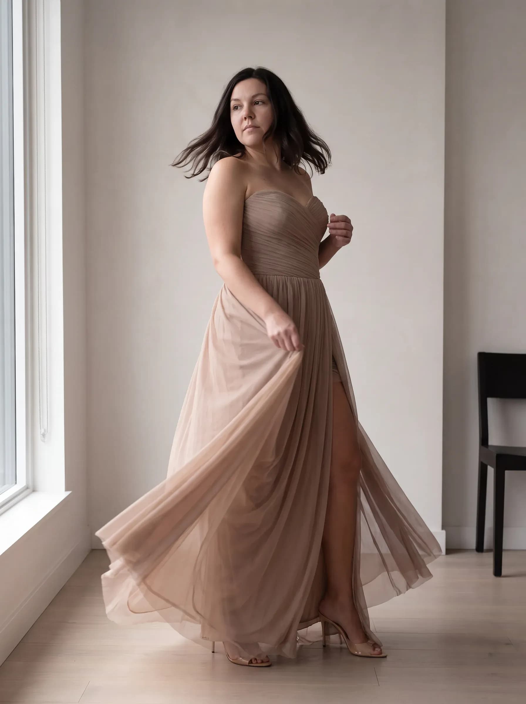 Dress with Corset Bodice and Draping, שמלת ערב, תצלום 3
